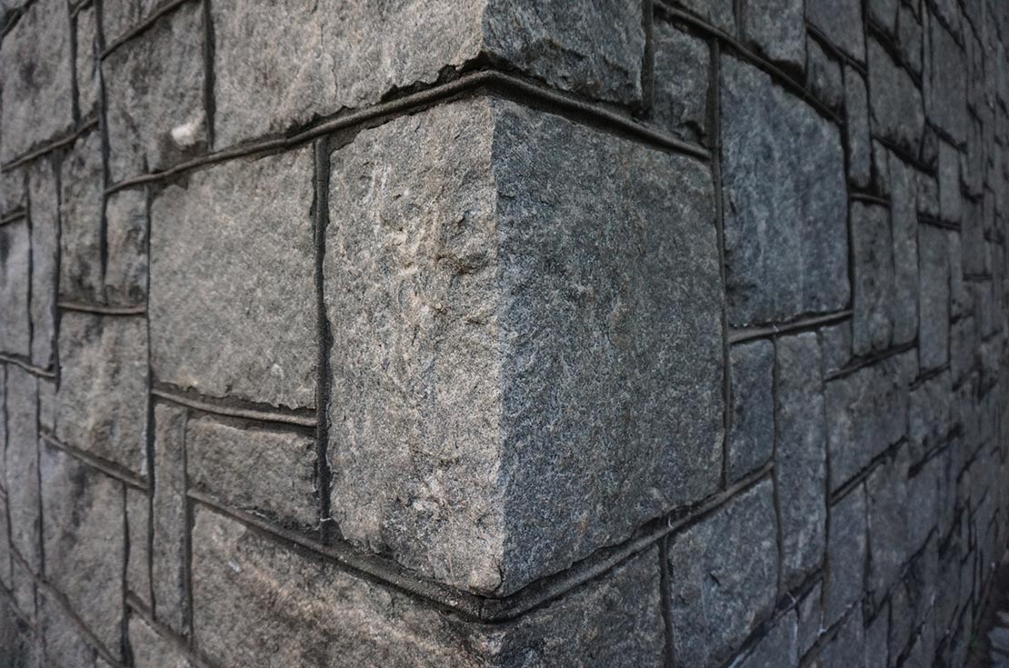 A corner of a stone wall
